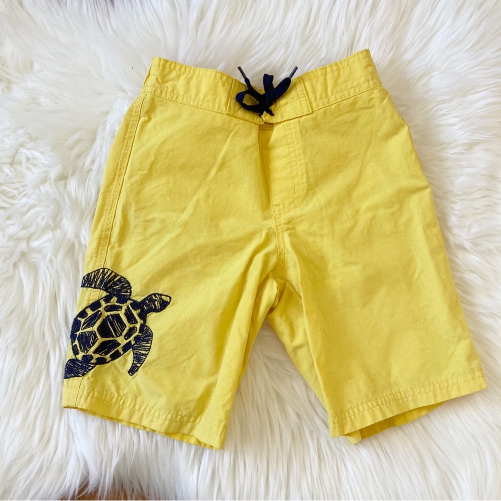 Janie and Jack Swim Trunks Shorts Turtle Yellow Little Boy Size 6